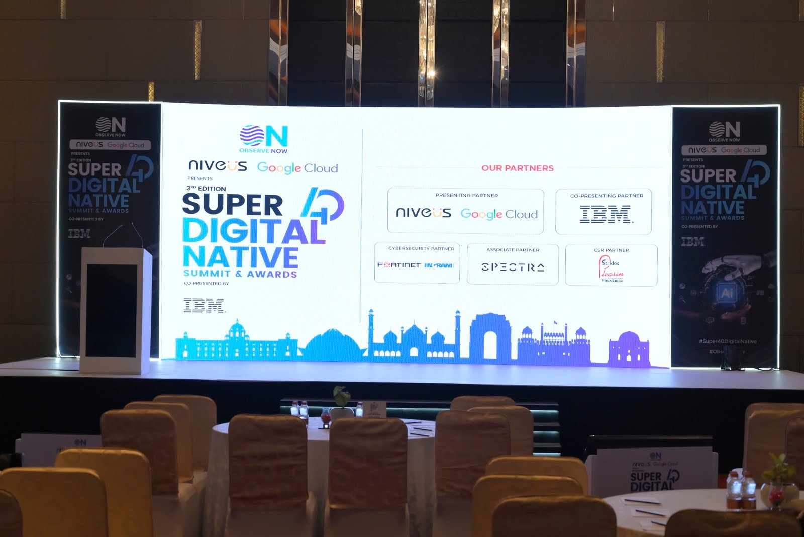 Branded main stage at the Super Digital Native Summit